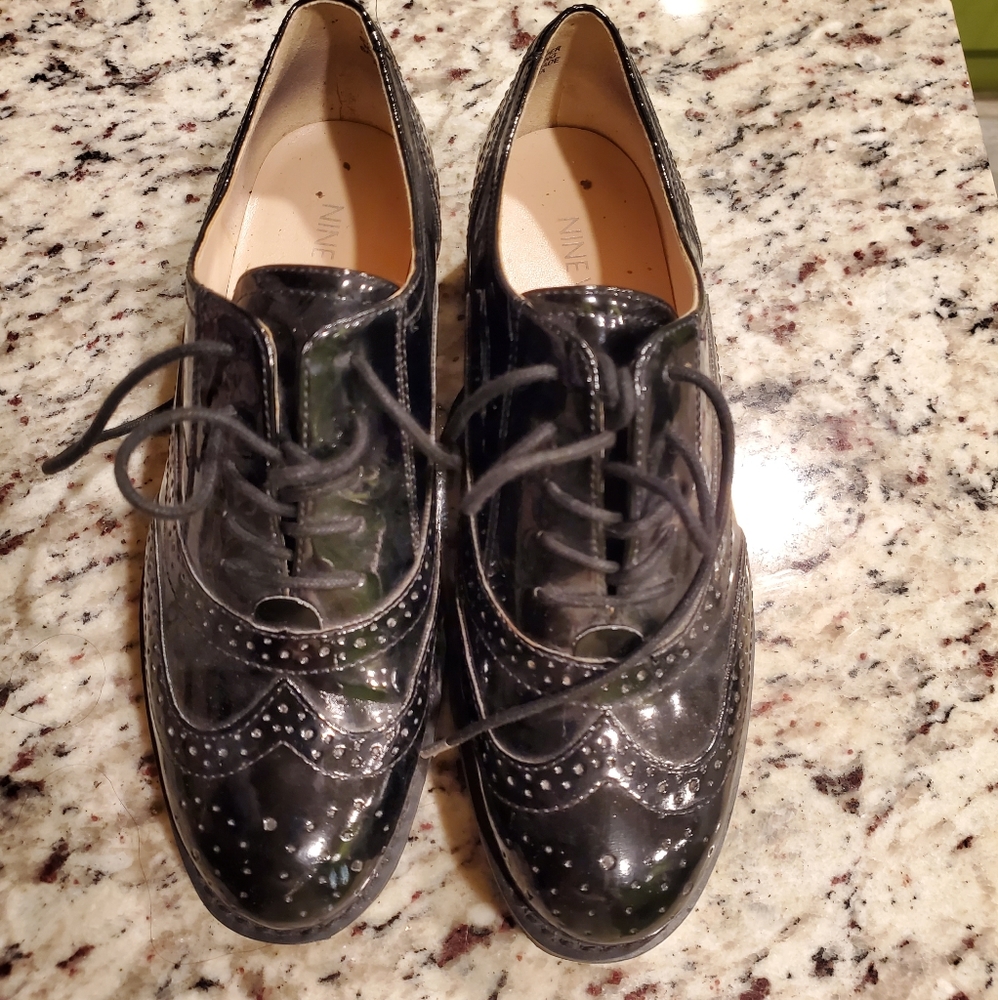 Nine west shoes black oxfort